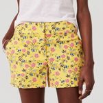 Loft The Riviera Shorts Yellow Floral Size 6 Photo 1