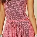 Free People NEW Womens Dress Pink Mia Mini Floral Lace Drop Waist Fit Flare XS Photo 0