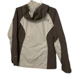 The North Face  Cream and Brown HyVent Windbreaker Jacket Womens Size Medium Hood Photo 4