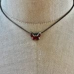 Abstract silver tone Butterfly Necklace Photo 0