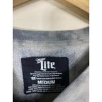 Miller Lite Sweater Womens Medium Gray‎ Sweatshirt Pullover Fleece Tie Dye Beer Gray Photo 3