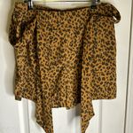 A New Day Leopard Print Shorts Pull Up Belted Pockets Size Large Photo 4