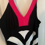 Chelsea and Theodore Large Maxi Dress Black, white with hot pink accent Photo 2