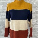 Dressbarn Colorblock Mockneck Sweater Yellow Size undefined Photo 0