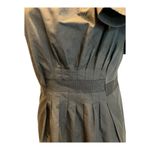 Anthropologie Leifsdottir‎ Dress Sz 8 Womens Black One Shoulder Ruffle Mini Cotton Blend Lined Photo 4