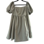 SheIn  Light Green Puff Sleeve Mini Dress Photo 1