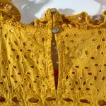 Anthropologie Maeve by Tilly Eyelet Blouse Sz 4 Sunflower Yellow Photo 4