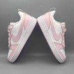 Nike Court Borough Low 2 SE (GS) Big Kids' Shoes Color White/Pink Foam Photo 8