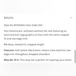 NWT Free People Movement Inspire Buti Logo Tee In White Combo Size L Photo 5