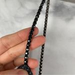 Gunne Sax Vintage Jessica McClintock Metallic Floral Slip Midi Dress Black XS Photo 3