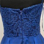 La Femme  Prom Dress 28664 Blue Embroidered Bodice Gown 6 Photo 5