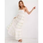 Aerie Tie Dye Maxi Dress White Size Small Ethereal Goddess Summer Bohemian Beach Photo 6