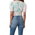 Amanda Uprichard Tie Dye Rosen Women's V-Neck Top Photo 1