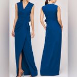 Kay Unger NEW  Dark Ink Frances Column Sleeveless Gown Sz 6 Photo 1