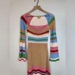 VRG GRL Verge Girl Work of Art Crochet Maxi Dress Multi size AU 8 US 4 Small Tan Photo 9