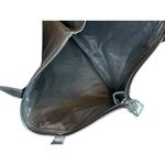 Lancome Paris Black Faux Leather Large Tote Bag With Zipper Closure Black Photo 5