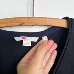 Boden • Casual Jersey Dress surplice black cotton knit day cap sleeve a Photo 5