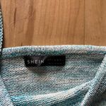 SheIn Space Dye Cami Crop Knit Top Green white crop Festival Boho Casual size Small Photo 5