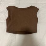 DNA Cropped Brown Short Sleeve Top Photo 1