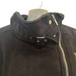 Lane Bryant Black Fleece Line Full Zip Mock Neck Suede Moto Jacket Size 18/20 Photo 2