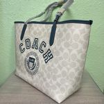 Coach City Tote In Signature Canvas With Varsity Motif Photo 1