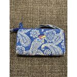 Vera Bradley  Blue White Zip Embroidered Kansas Univ Jayhawks Wallet Wristlet Photo 1