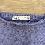 ZARA Lilac Knit Lace Trim Cami Top Size M Photo 4