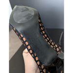 ZARA Fishnet Ankle Boots Heeled Booties Black Mesh Womens 35 Glam Party Shoes Photo 7