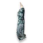 BUSAYO Tomi Green and White Abstract Printed Ruffle Maxi Dress Size M Size M Photo 1