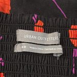 Urban Outfitters Quebec Black Floral Linen Blend Side Tie Faux Wrap Midi Dress Photo 3