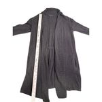 Barefoot Dreams  CozyChic Ultra Lite Cardigan Gray XS Open Knit Drape Loungewear Photo 7