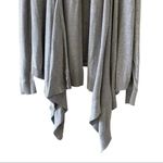 Michael Kors Gray Asymetrical Long Sleeves Knit Drape Open Front Cardigan L Photo 2