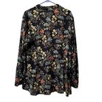 J. Jill‎ Button Down Long Sleeve Tunic Floral Shirt Sz Medium Petite Cottagecore Photo 1