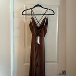ASOS  Brown One Shoulder Gown for Wedding Guest Photo 4