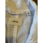 Aritzia Wilfred  Button down Shirt Blouse white 100% Organic Linen Size XS Luxury Photo 3
