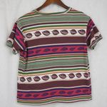 Arizona Jeans Vintage USA Made  Floral Stripe Top XL Photo 2