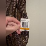 NWT B. Darlin Gold and Purple Metallic One Shoulder Lined Dress size 3/4 Photo 3