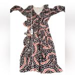 Marie Oliver  Blythe Tie-Dye‎ Ruffle Tiered Long Sleeve Midi Dress Sz S NEW Photo 8