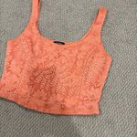 Coral Orange Lace Crop Top Size M Photo 1