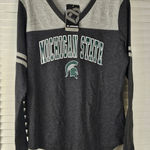 Colosseum NWT Womens Michigan State V Neck Long Sleeve Top Tshirt Large Photo 0