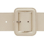 Saint Laurent  YSL Snakeskin Python Vintage White Covered Buckle Corset Belt Photo 0