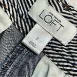 Loft Ann Taylor Blue Floral Tie-Dye Wide Leg Jeans Size 2 Photo 3