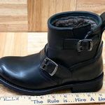Frye Engineer Shearling Short Black Rubber Coated Waterproof Ankle Boots Size 6 Photo 9