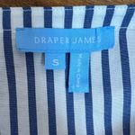 Draper James  Top Womens Small Blue Striped 3/4 Bell Sleeve Cotton Ruffle Relaxed Photo 8