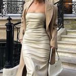 ZARA dress faux leather midi sleeveless bodycon party coctail Photo 1