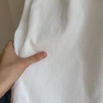 Democracy  White Denim Button Down Shirt Jacket w/ Raw Hem & Pockets, Size Small Photo 15