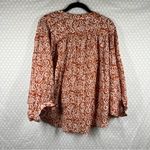 Anthropologie Pilcro Orange White Sydney Floral Bat Sleeve Top Photo 6