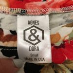 Agnes & Dora SMALL Soft Floral Relaxed Ruffle Hem Short Sleeve Top Photo 4