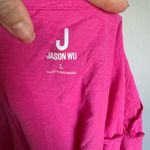 Jason Wu  Pink Scoop Neck Cropped Pocket Short Sleeve Tee Womens L Casual Photo 4