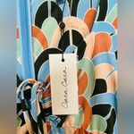 $695 CARA CARA Loretta Dress Geo Dew Moss Sz Small New Blue Photo 3